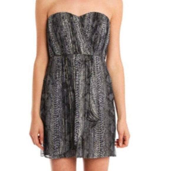 Twelfth Street by Cynthia Vincent Verona Strapless Dress Lurex Snake Print‎ 2 - Picture 1 of 11